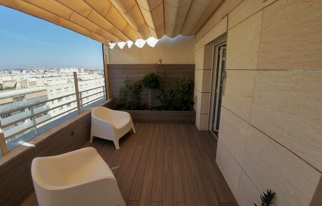 Instalación de tarimas de madera para exterior Madrid - La Patioteca